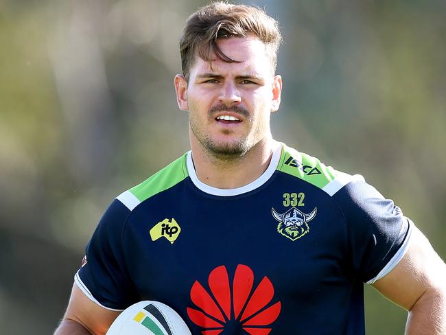 Raiders player Aidan Sezer at training at Raiders Headquarters in Canberra. Picture Kym Smith