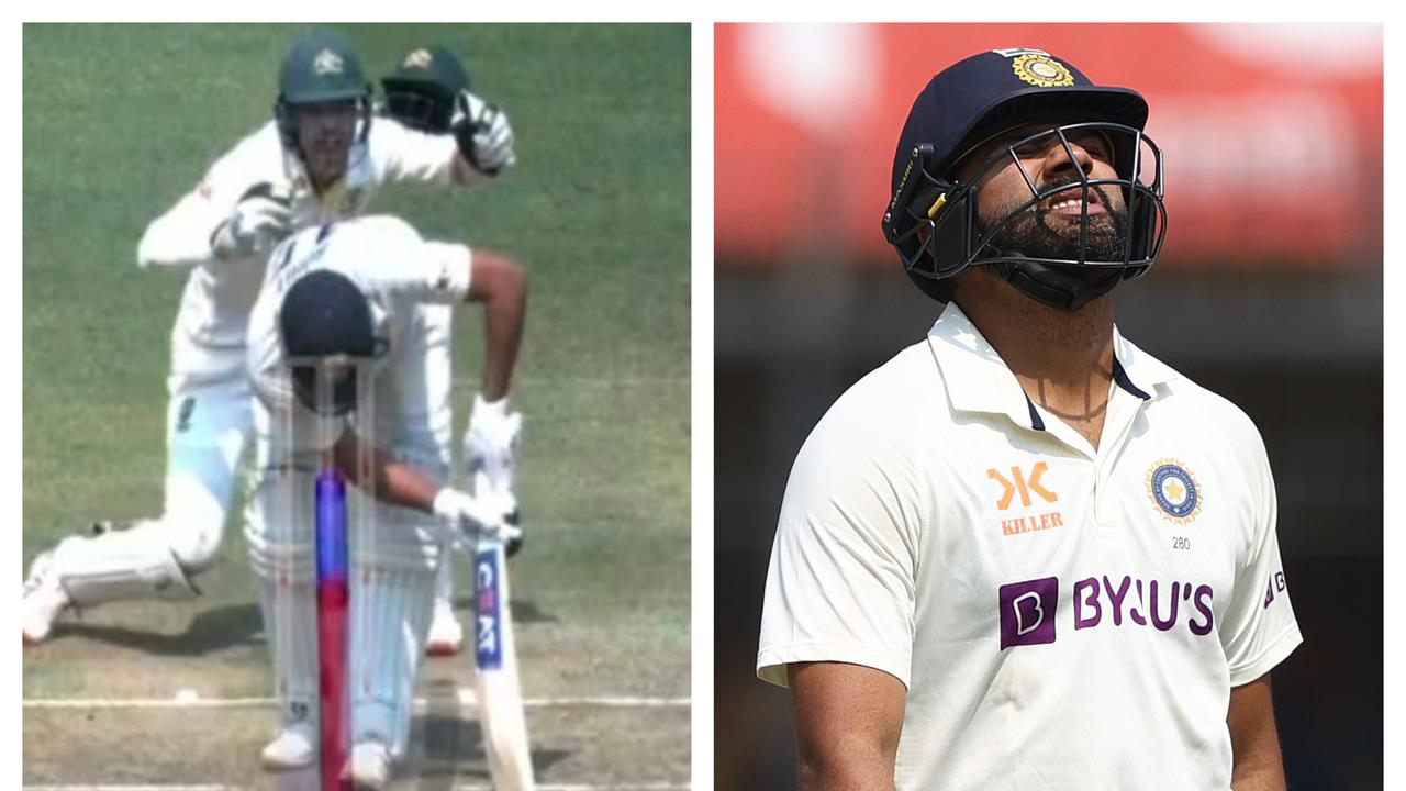 印度 vs 澳大利亚第三次测试在印多尔 Rohit Sharma DRS 差评裁判决定新闻反应