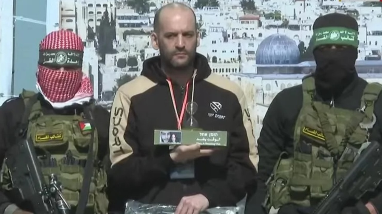 ‘Half his usual self’: Israeli hostage forced to hold item on stage