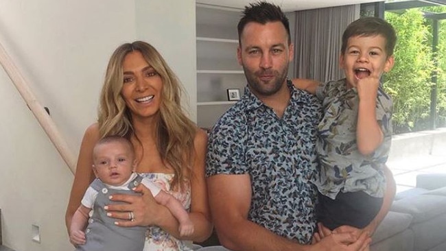 Nadia and Jimmy Bartel with sons Henley and Aston. Picture: Instagram