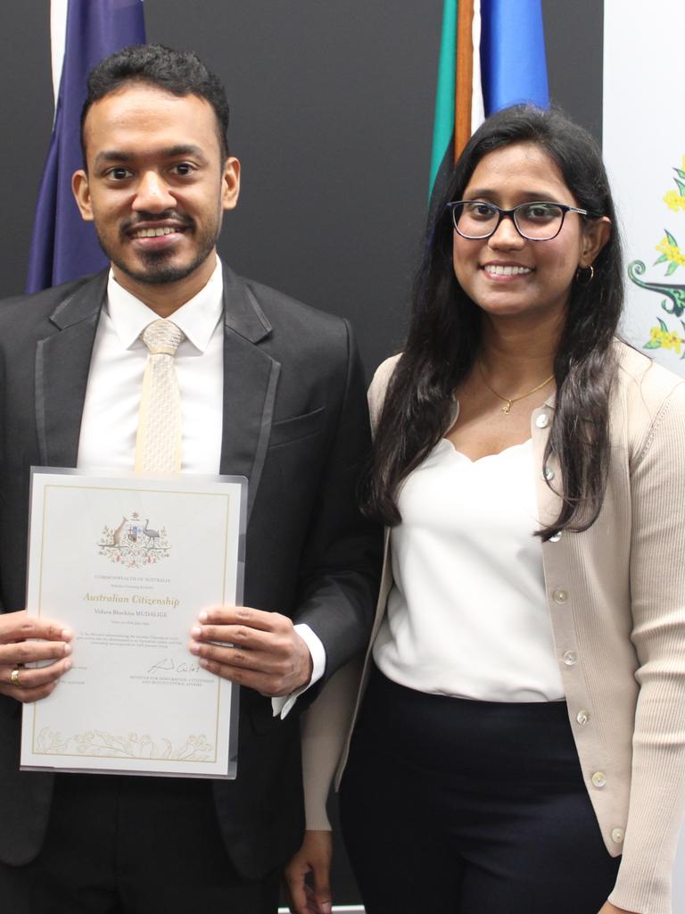 Vidura Mudalige became an Australian citizen at the 2024 Australian Citizenship Ceremony in Bundaberg.