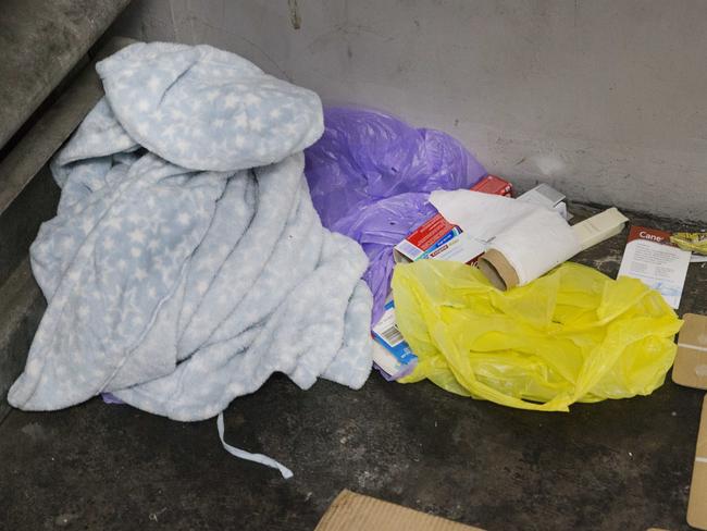 The Wilson carpark in Little Collins St is commonly used by the homeless. Picture: Ian Currie