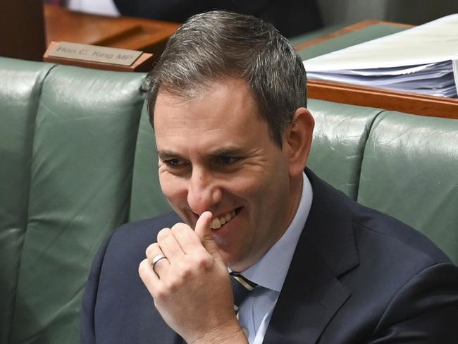 CANBERRA, Australia - NewsWire Photos - August 19, 2024:  Federal Treasurer Jim Chalmers during Question Time at Parliament House in Canberra. Picture: NewsWire / Martin Ollman