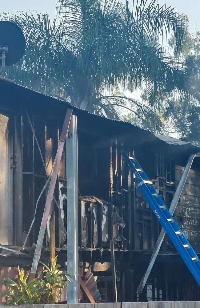 The home was destroyed. Picture: Shari Hall/Facebook