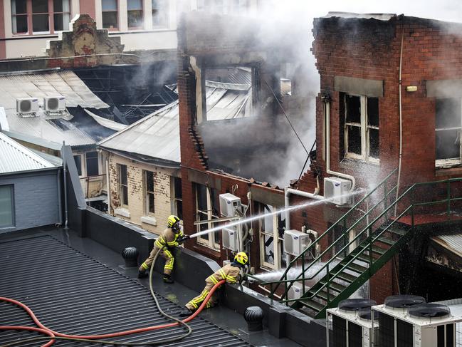 Brunswick Hotel fire, Hobart. Picture Chris Kidd