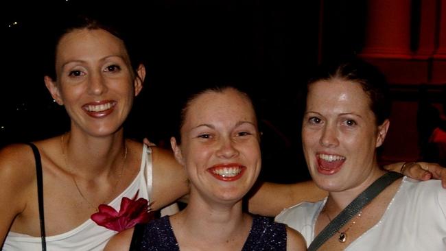 Brooklyn Coyle, Stephanie & Hellen Bainbridge in Flinders Street East Picture: Bryan Lynch ad425071