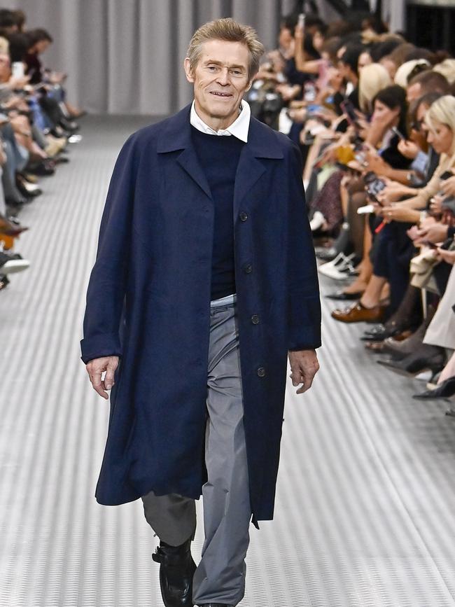 Willem Dafoe walks the runway during the Miu Miu Ready to Wear Spring/Summer 2025. Picture: Getty Images