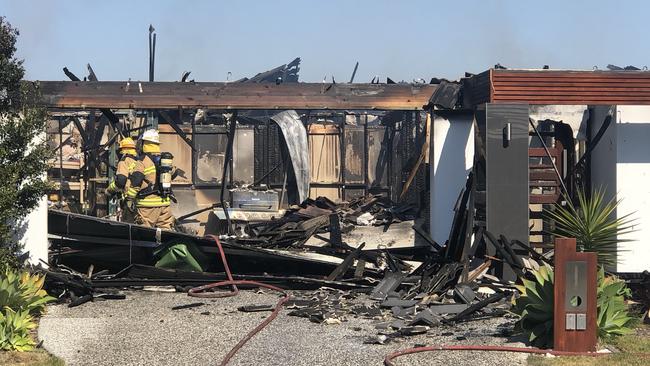 A house at Pimpama has been completely destroyed. Photo: Annie Perets