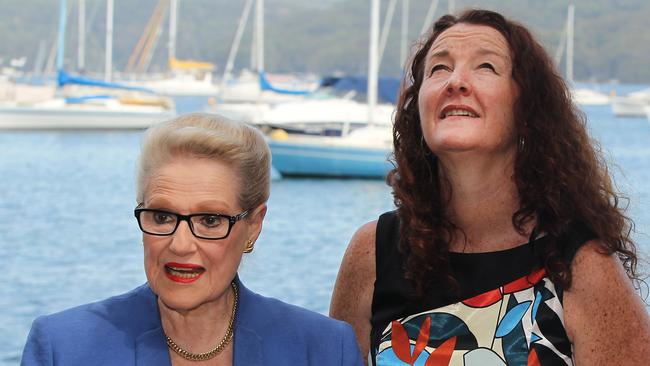 Mackellar MP Bronwyn Bishop and Pittwater councillor Kylie Fergusen.