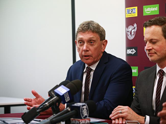 Sea Eagles CEO Lyall Gorman (left). Picture: Adam Yip