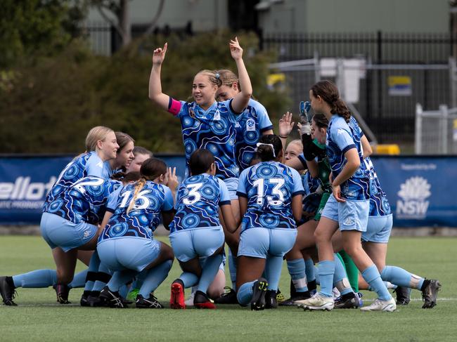 Jul 5: Match action in the 2023 NAIDOC Cup at Valentine Sports Park (Photos: Damian Briggs/FNSW)