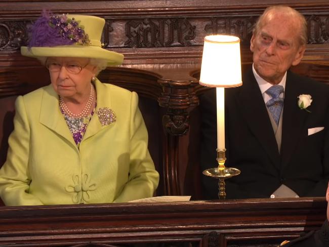 Queen Elizabeth II and Prince Philip at the Royal Wedding. Picture: BBC.