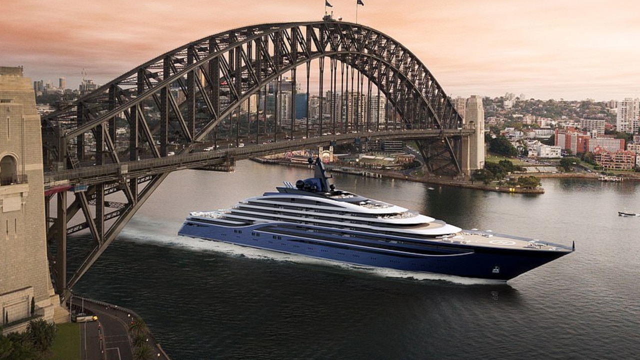 An artist’s impression of the luxury yacht. Picture: Winch