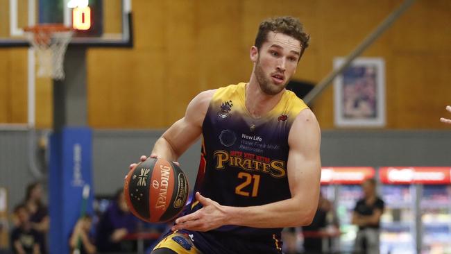 Jarred Bairstow in action in the Queensland Basketball League. Picture: AAP/Regi Varghese