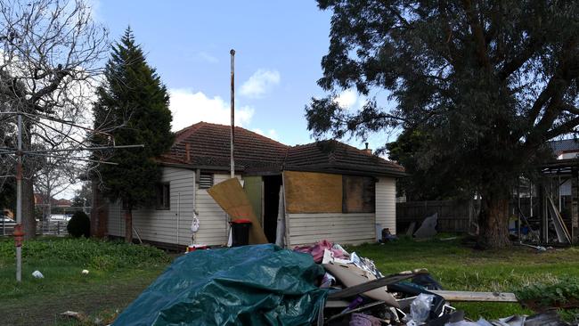 The derelict house has attracted squatters for more than a year. Picture: Penny Stephens