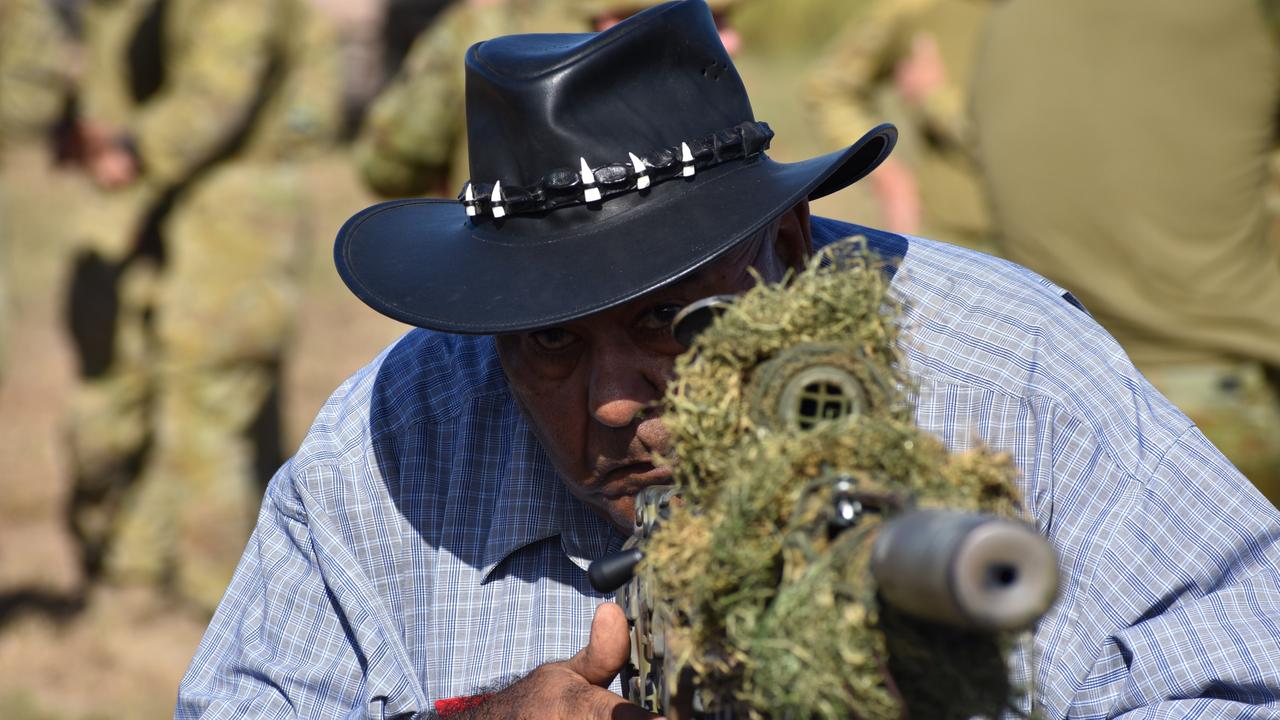 A Darumbal man at the Shoalwater Bay Training Area for Exercise Diamond Walk 2021.