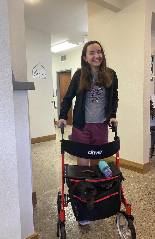 Stella Artuso is in the United States undergoing treatment for her complex regional pain syndrome. Picture: Supplied.