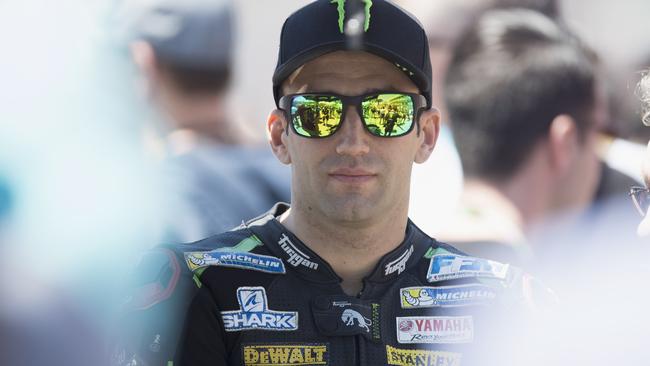 AUSTIN, TX - APRIL 22: Johann Zarco of France and Monster Yamaha Tech 3 prepares to start on the grid during the MotoGP race during the MotoGp Red Bull U.S. Grand Prix of The Americas - Race at Circuit of The Americas on April 22, 2018 in Austin, Texas.   Getty Images/Getty Images/AFP == FOR NEWSPAPERS, INTERNET, TELCOS & TELEVISION USE ONLY ==