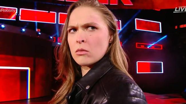 Ronda Rousey at WWE's Royal Rumble event.