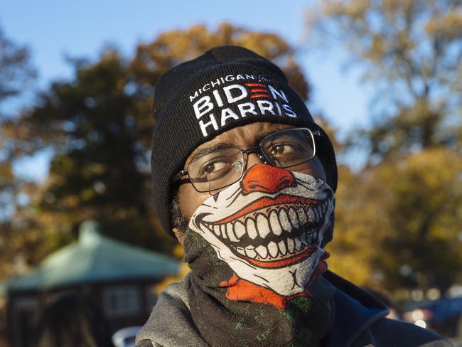 A beanie tells a thousand words for this Biden supporter. Picture: News Corp Australia