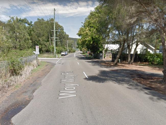 Woy Woy Drive near Shoalhaven Drive where a man was hit by a vehicle yesterday.