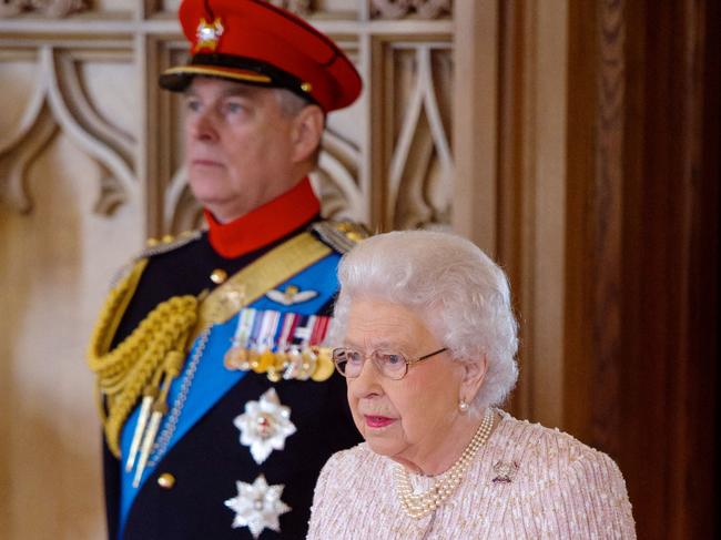 The Queen could end up paying Prince Andrew’s huge settlement if it goes ahead. Picture: Dominic Lipinski / POOL / AFP.