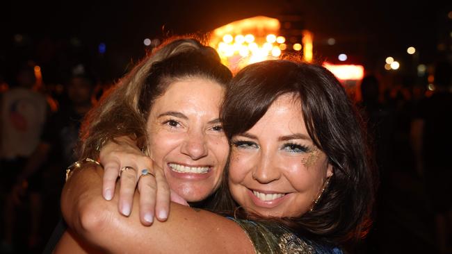 Emma Peart and Nikki Fern at the Lookout Festival 2024 at Broadwater Parklands for Gold Coast at Large. Picture, Portia Large.