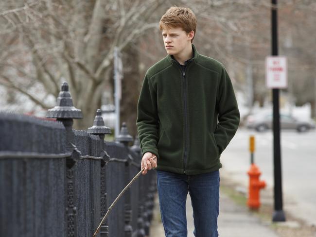 Lucas Hedges, who plays Patrick, is nominated for an Oscar for best supporting actor for his performance in Manchester by the Sea. Picture: Claire Folger / Roadside Attractions and Amazon Studios via AP