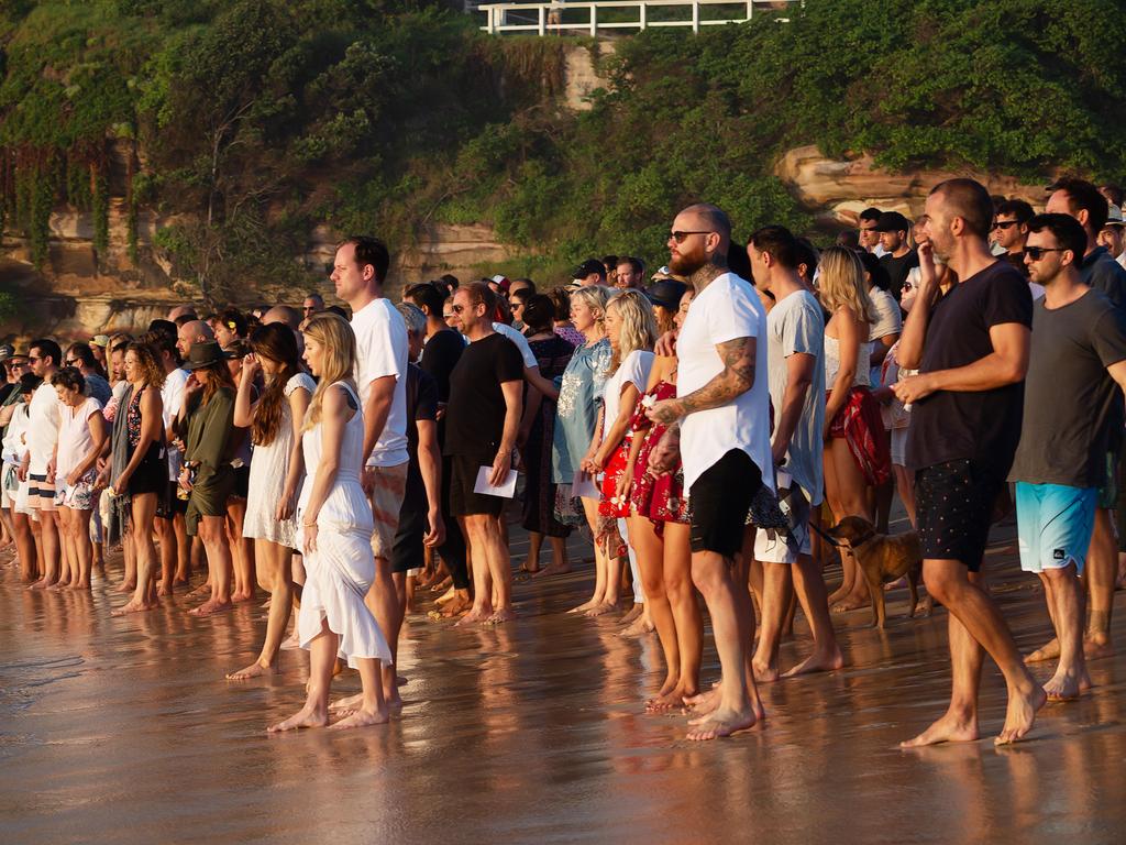 Annalise Braakensiek Memorial held at Bondi Beach around 6am Wednesday January 16 Image Picture: Monique Harmer