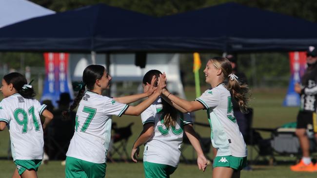 FQ Academy Far North &amp; Gulf players in action at the FQ Academy Northern Conference Junior Carnival. Picture: Football Queensland