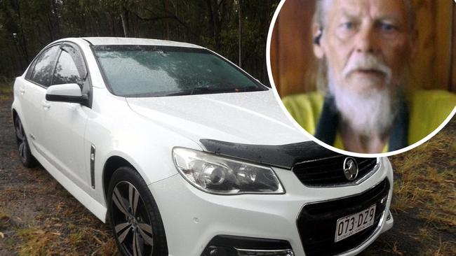 Police are continuing the hunt for a pair of brazen thieves who stole a Holden Commodore from 63-year-old Mark Crossley (inset) at Gundiah and then ran over him in their escape, leaving him with multiple injuries.