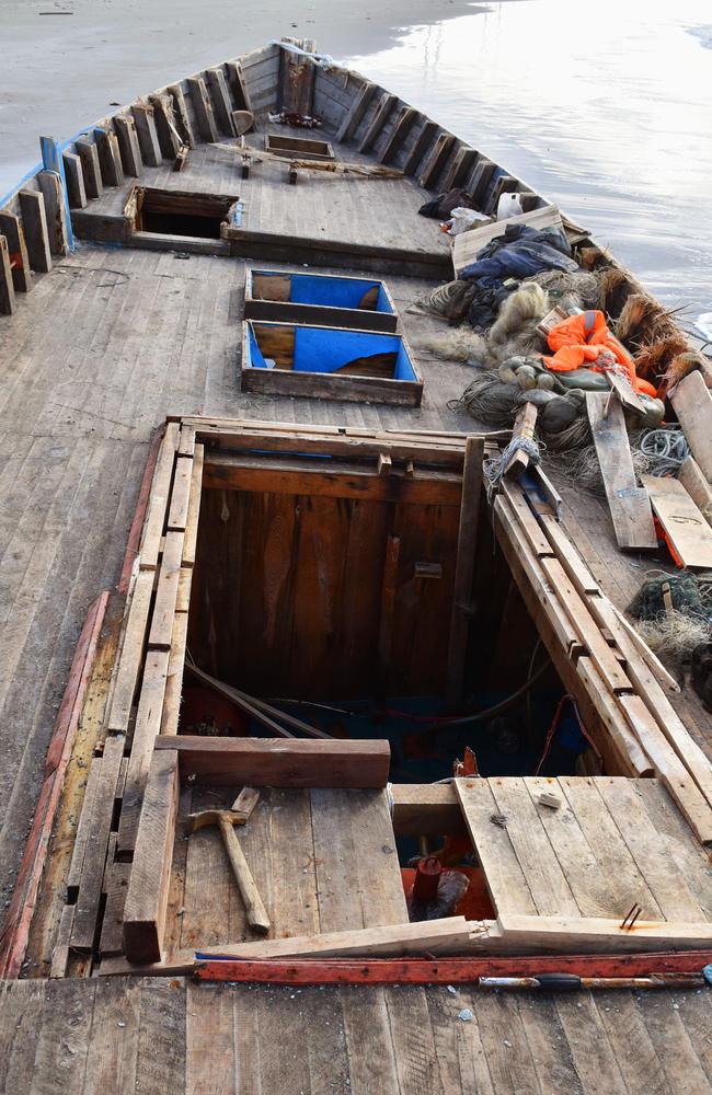 Japan is urging local authorities and fishermen to be on the alert after several boats thought to be from North Korea were found on its northern coast. Picture: Kantaro Saki/Kyodo News via AP