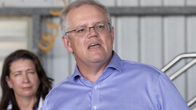 Prime Minister Scott Morrison has been left stranded in Cairns after his RAAF jet suffered technical difficulties. Picture: Sarah Marshall