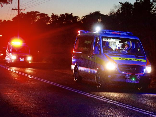 The ambulance taking the boy to hospital was given a police escort. File picture