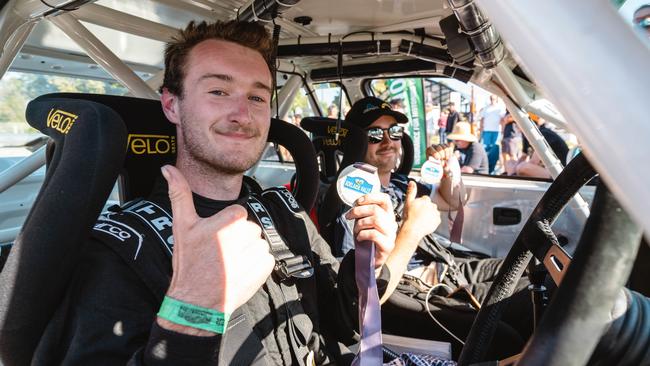 Matt Kelly and co-driver Luke Rudiger at the Adelaide Rally. Picture: Supplied