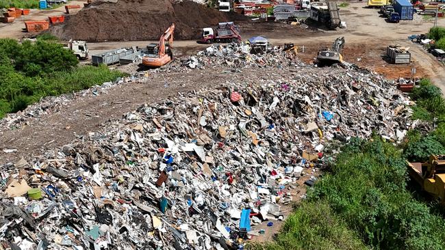 The Department of the Environment has taken action against Enviroland for breaches of licence regulations that limit the size of a waste stockpile at the site. Picture: Supplied