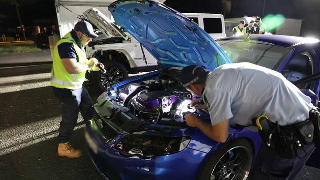 Transport for NSW inspected 21 vehicles, identifying 21 defects, while the Environmental Protection Agency inspected 14 vehicles with 11 defects found. Picture: NSW Police