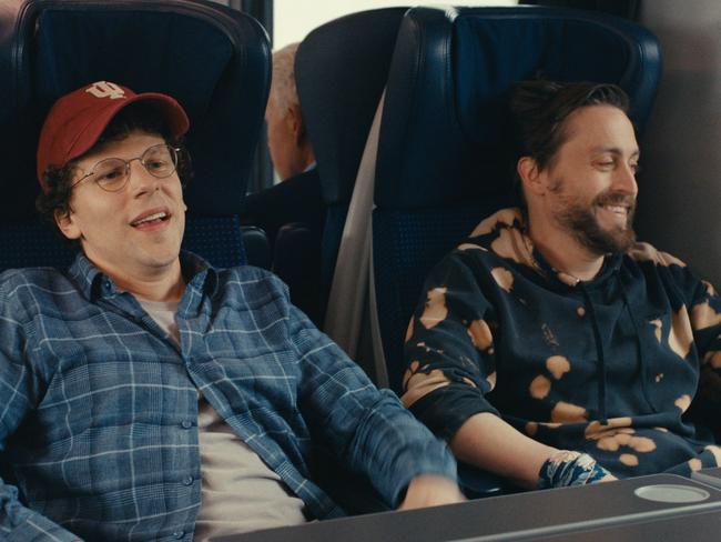 Kieran Culkin and Jesse Eisenberg as mismatched cousins in A Real Pain.