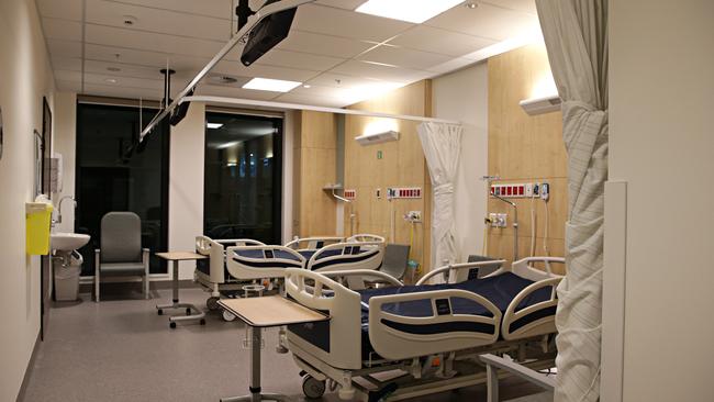 Double rooms in the public section of the Northern Beaches Hospital. Picture: Adam Yip / Manly Daily