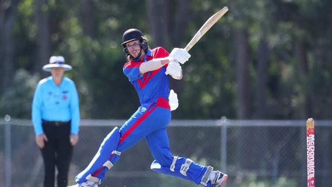 Newcastle’s Austen Hiskens finished the tournament as the leading runscorer. Picture: Sue Graham