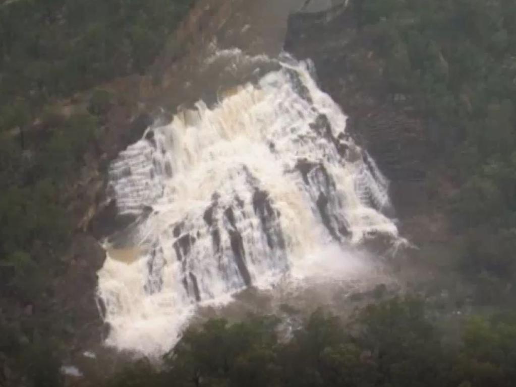 The dam reached 100 per cent capacity after the recent rainfall. Picture: ABC