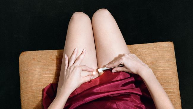 Jo Ann Callis Untitled (woman with flashlight) c 1976. Image courtesy of ROSEGALLERY, the artist