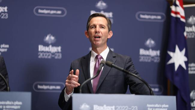 Finance Minister Simon Birmingham has accused the opposition of hypocrisy. Picture: NCA NewsWire / Gary Ramage