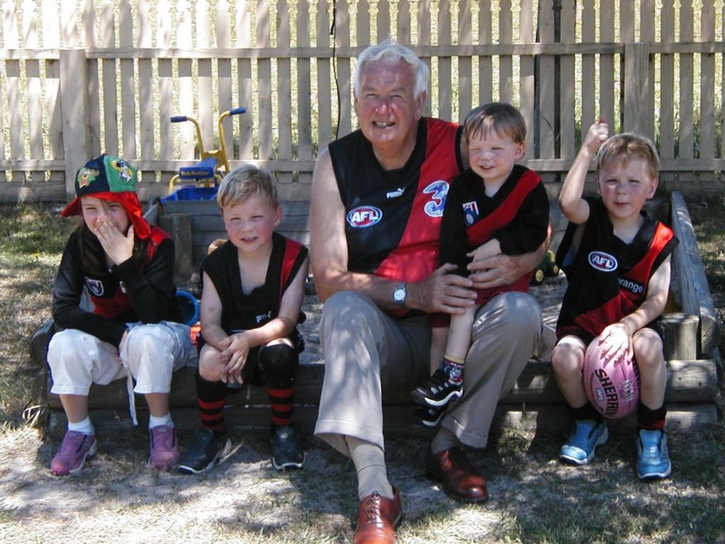 The McKay kids with their grandfather (Peter's dad). Hannah, Harry, Ian (grandfather), Charlie and Ben.