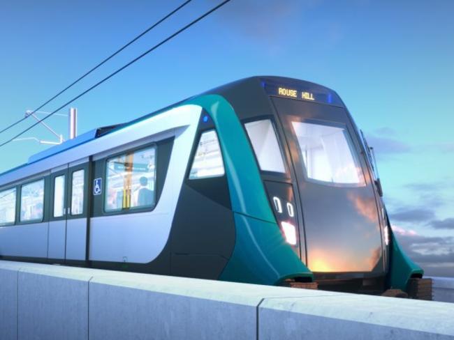 An artist’s impression of the new Metro trains. Picture: Supplied