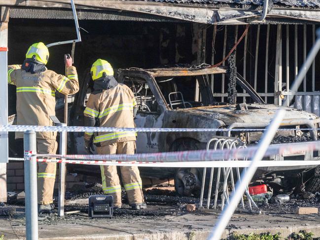 Another day, another store torched in Melbourne. This time in Meadow Heights. Picture: Tony Gough