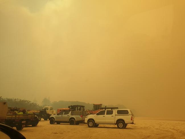 Fraser Island fire picture from ABC Brisbane Facebook, by Angie Knight Picture Facebook