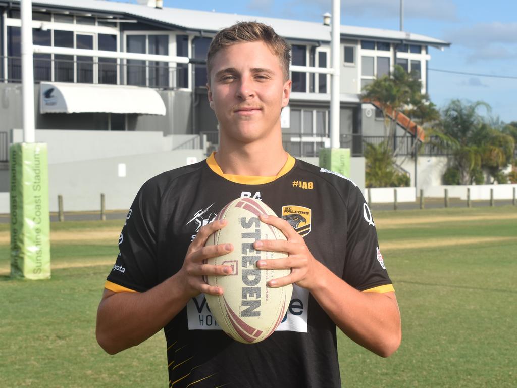 Sunshine Coast Falcons Mal Meninga Cup player for 2023, Jett Thorpe Elich. Picture: Patrick Woods