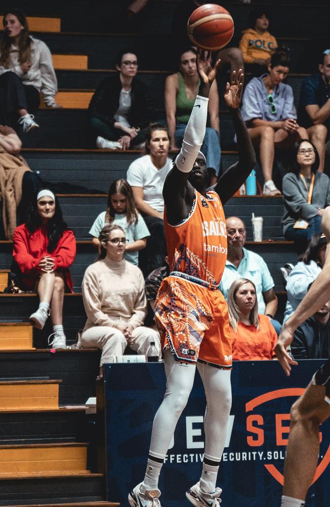 Wani Swaka Lo Buluk top scored for Darwin against Northern Gold Coast with 29 points. Picture: Jack Riddiford.