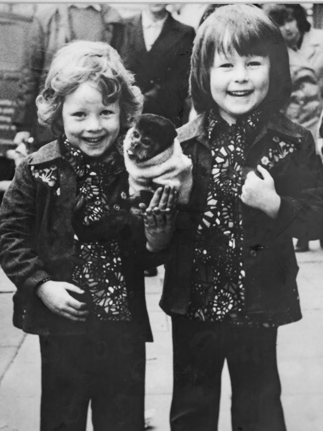 Sandi McDonald with sister Lisa in the last photo taken in Dundee before they left for Australia in 1975. Picture: supplied by family.